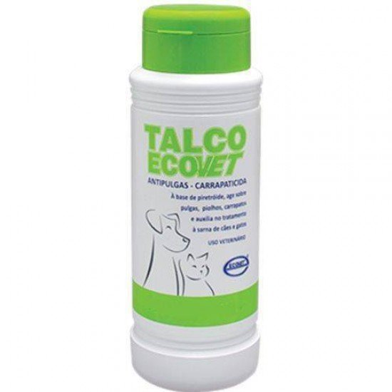 TALCO ECOVET 100G - ANTIPULGAS E PERFUMADO