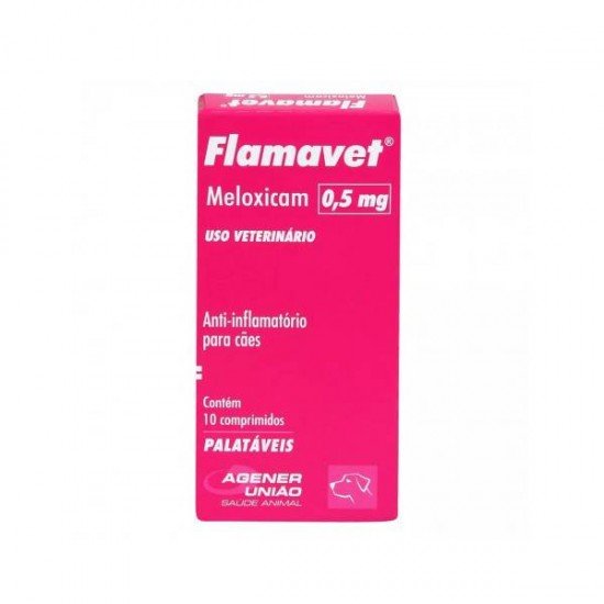 FLAMAVET 0,5MG AGENER UNIÃO PARA CÃES 10 COMPRIMIDOS FLAMAVET 0,5MG AGENER UNIÃO PARA CÃES 10 COMPRIMIDOS
