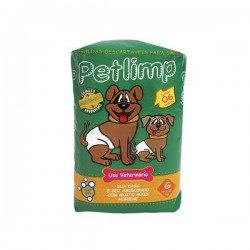 FRALDA DESC. P/ CÃES PETLIMP TAM G C/ 6 UM