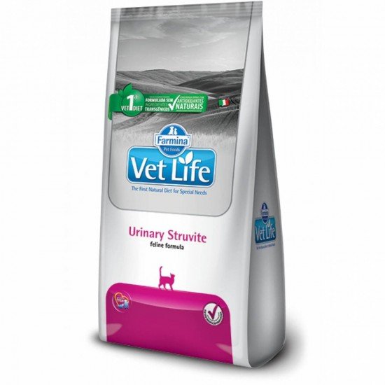 RAÇÃO VET LIFE NATURAL URINARY STRUVITE PARA GATOS ADULTOS - STRUVITE