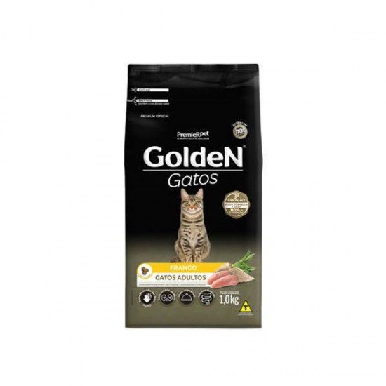 RAÇÃO GOLDEN PARA GATOS ADULTOS SABOR FRANGO