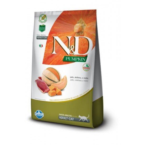 RAÇÃO PUMPKIN N&D PARA GATOS ADULTOS SABOR PATO