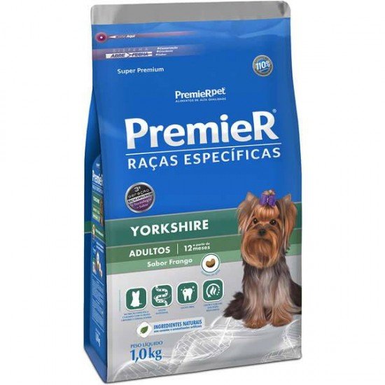 RAÇÃO PREMIER RAÇAS ESPECÍFICAS YORKSHIRE PARA CÃES ADULTOS