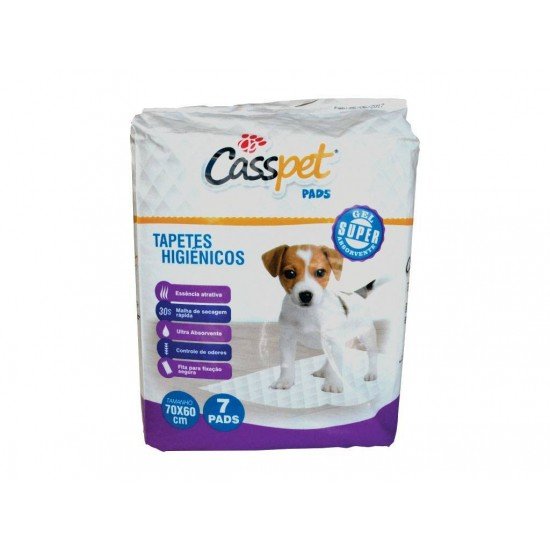 TAPETE HIGIENICO CASSPET PADS SLIM 70X60CM C/ 7 UND