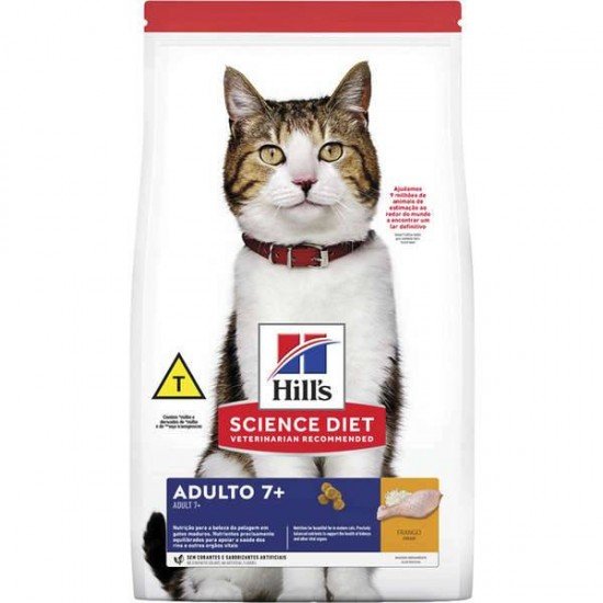 RAÇÃO SECA HILLS SCIENCE DIET LONGEVIDADE ATIVA PARA GATOS ADULTOS 7+
