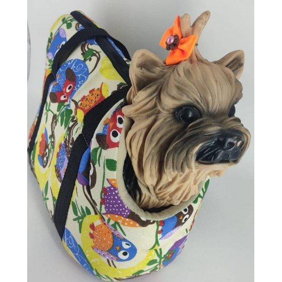 BOLSA PARA TRANSPORTE PET LIDER P ESTAMPA CORUJA