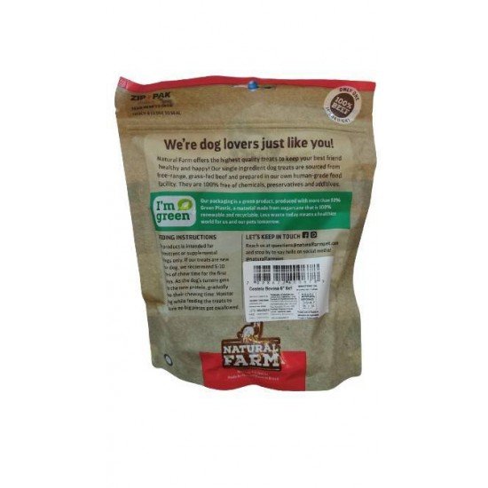 OSSO COSTELA 6 BOVINA COM 6 UNIDADES PARA CÃES NATURAL FARM