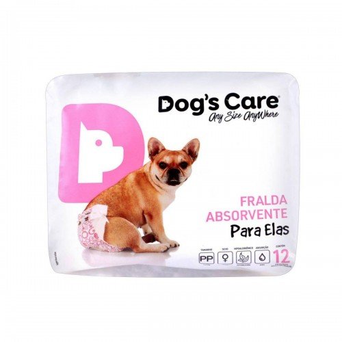 FRALDA HIGIÊNICA DOGS CARE ECOFRALDA GEL PARA FÊMEAS - 12 UNIDADES