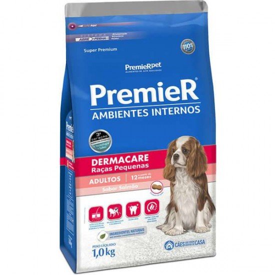 RAÇÃO PREMIER DERMACARE AMBIENTES INTERNOS PARA CÃES ADULTOS DE RAÇAS PEQUENAS