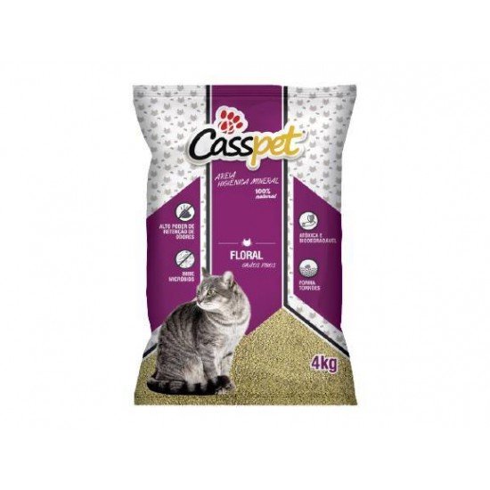 AREIA MINERAL CASSPET FLORAL 4 KG AREIA MINERAL CASSPET FLORAL 4 KG
