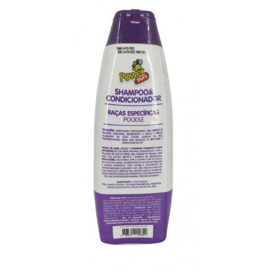 SHAMPOO & CONDICIONADOR POWER PETS RAÇAS ESPECÍFICAS (POODLE) 500ML