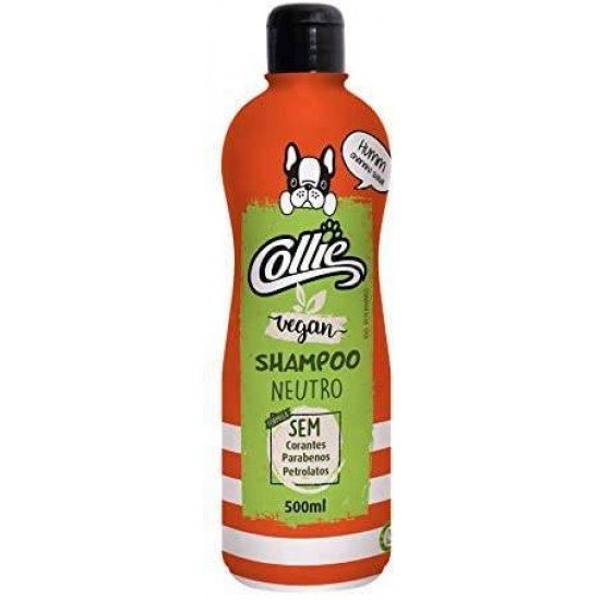 SHAMPOO COLLIE VEGANO SUAVE NEUTRO PARA CÃES E GATOS 500ML