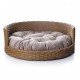 CAMA REDONDA CACHORRO/GATO PEQUENO/MÉDIO ATÉ 12KG 65X65CM FIBRA SINTÉTICA VELUDO NUDE