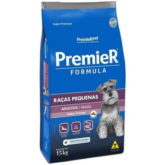 RAÇÃO PREMIER FÓRMULA PARA CÃES ADULTOS DE RAÇAS PEQUENAS SABOR FRANGO 15KG