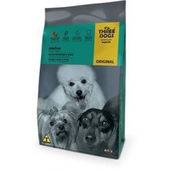 RAÇÃO THREE DOGS ORIGINAL FRANGO, CARNE E ARROZ PARA CÃES ADULTOS RAÇAS PEQUENAS E MINI RAÇÃO THREE DOGS ORIGINAL FRANGO, CARNE E ARROZ PARA CÃES ADULTOS RAÇAS PEQUENAS E MINI