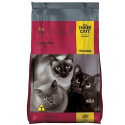 RAÇÃO THREE CATS ORIGINAL SABOR CARNE PARA GATOS ADULTOS CASTRADOS