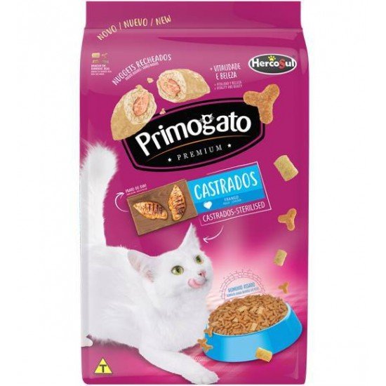 RAÇÃO SECA PRIMOGATO PREMIUM ORIGINAL FRANGO PARA GATOS CASTRADOS 10KG RAÇÃO SECA PRIMOGATO PREMIUM ORIGINAL FRANGO PARA GATOS CASTRADOS 10KG