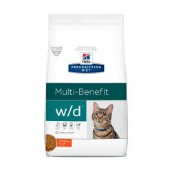 RAÇÃO HILLS PRESCRIPTION DIET W/D CONTROLE DO PESO E GLICÊMICO PARA GATOS ADULTOS DIABÉTICOS 1,8KG
