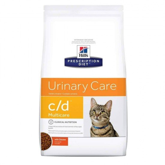 RAÇÃO HILLS PRESCRIPTION DIET C/D MULTICARE CUIDADO URINÁRIO PARA GATOS ADULTOS COM DOENÇAS URINÁRIAS - 1,8KG