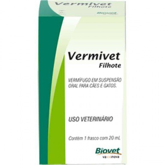 VERMÍFUGO BIOVET VERMIVET FILHOTES PARA CÃES E GATOS