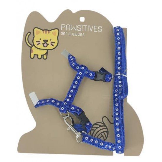 GUIA PEITORAL PARA GATO BRILHO POWERPET