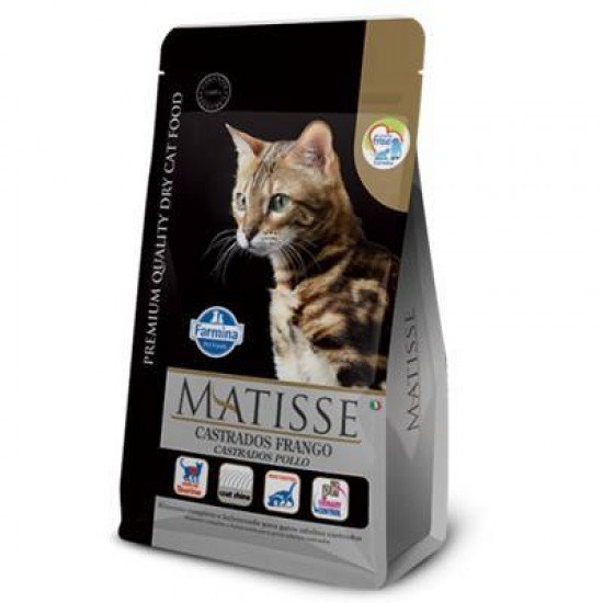 RAÇÃO FARMINA MATISSE FRANGO PARA GATOS ADULTOS CASTRADOS