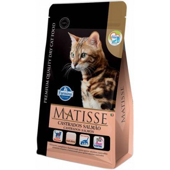 RAÇÃO FARMINA MATISSE SALMÃO PARA GATOS ADULTOS CASTRADOS
