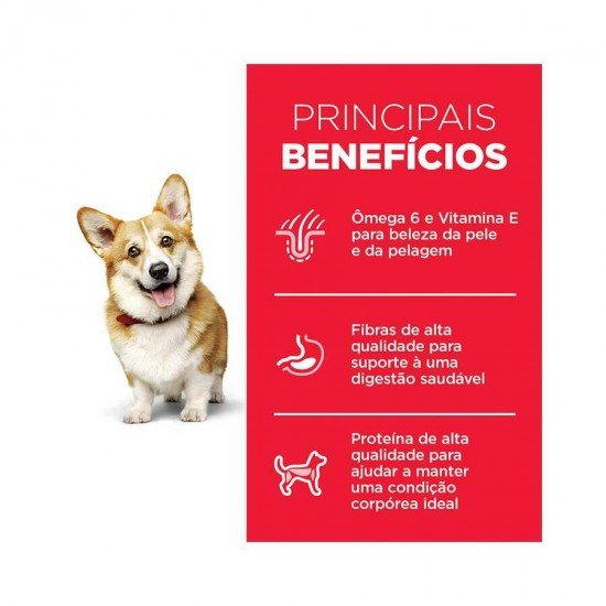 RAÇÃO HILLS SCIENCE DIET PEDAÇOS PEQUENOS PARA CÃES ADULTOS DE PEQUENO PORTE SABOR FRANGO