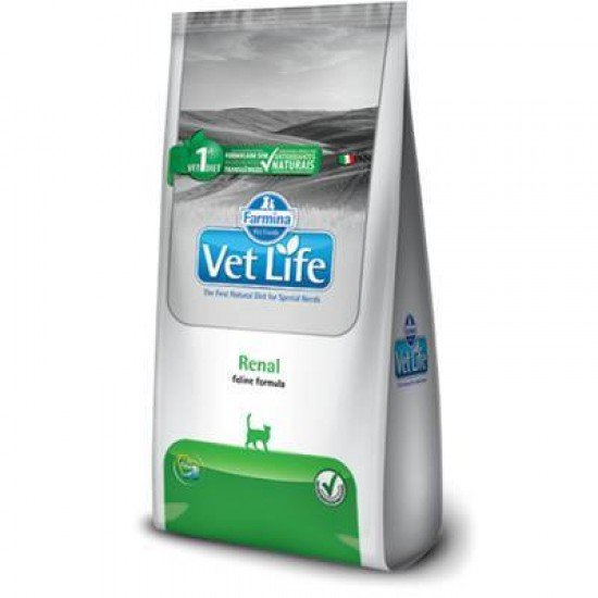 RAÇÃO VET LIFE NATURAL RENAL PARA GATOS ADULTOS