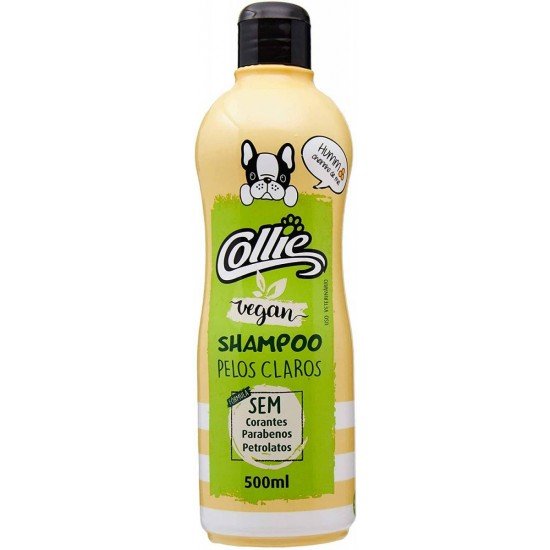 SHAMPOO COLLIE VEGANO PELOS CLAROS PARA CÃES E GATOS 500ML