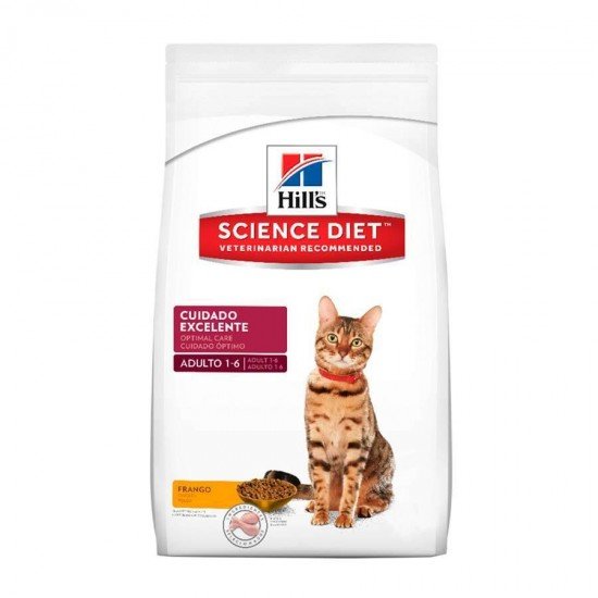 RAÇÃO HILLS SCIENCE DIET CUIDADO EXCELENTE PARA GATOS ADULTOS DE 1 A 6 ANOS