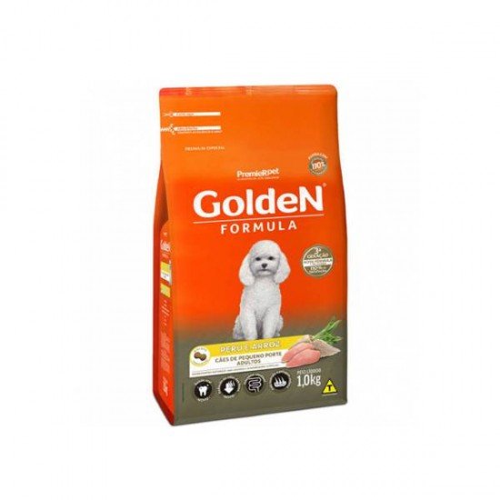 RAÇÃO FÓRMULA GOLDEN PARA CÃES ADULTOS DE PORTE PEQUENO SABOR PERU E ARROZ