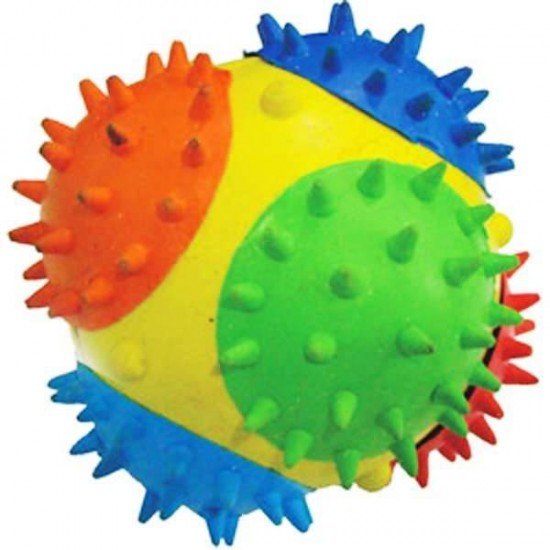 BRINQUEDO CHALESCO BOLA COLORIDA COM ESPINHOS