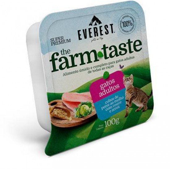 PATÊ EVEREST SUPER PREMIUM FARMS TASTE GATO PEIXE 100G