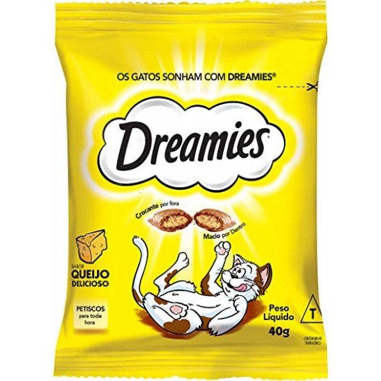 Petisco Dreamies Queijo para Gatos Adultos 40 g