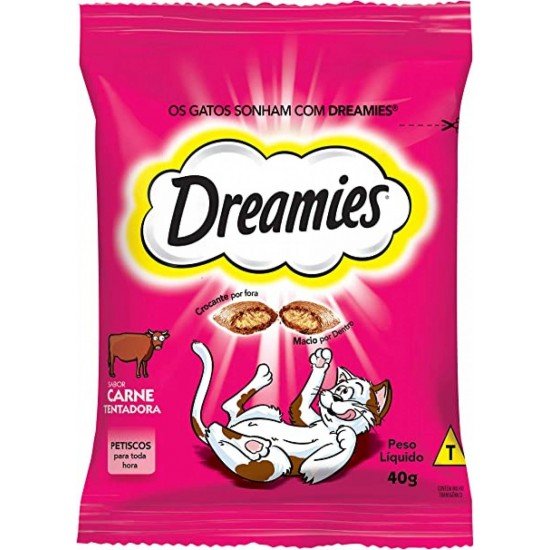 Petisco Dreamies Carne para Gatos Adultos 40 g