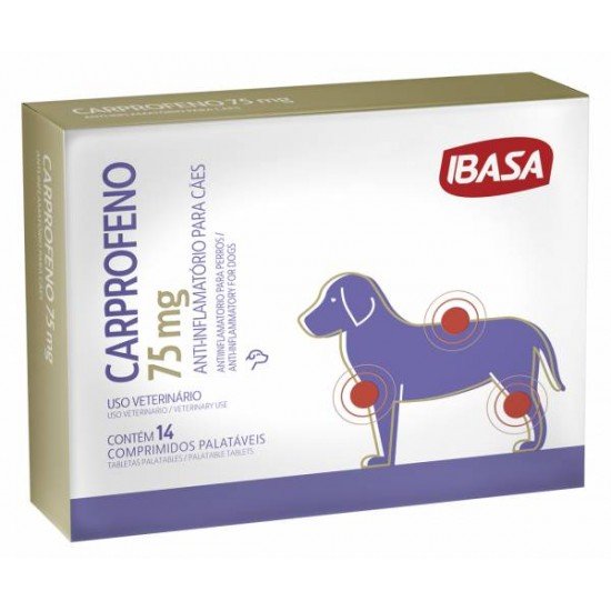 ANTI-INFLAMATÓRIO IBASA CARPROFENO PARA CÃES