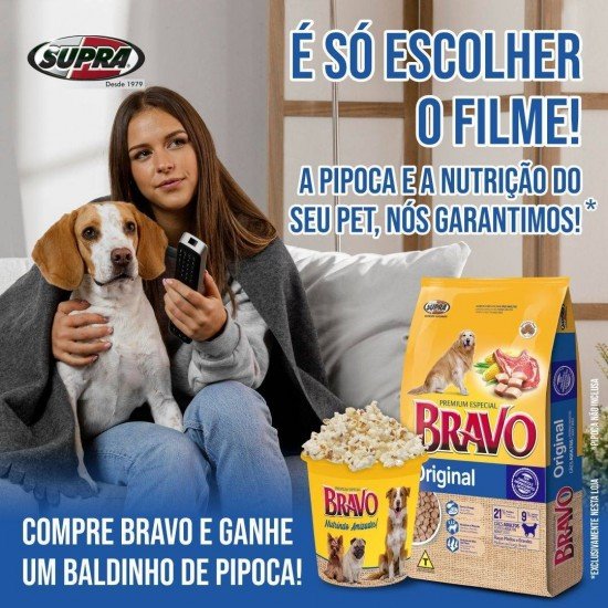 RAÇÃO CÃO BRAVO 15 KG ORIGINAL