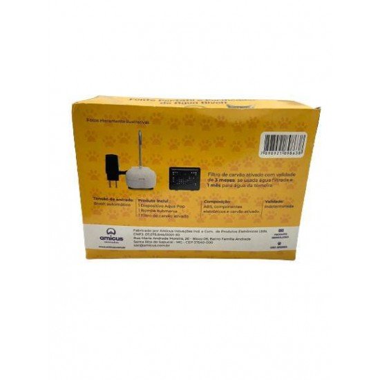 FONTE PORTÁTIL E PURIFICADOR DE ÁGUA BIVOLT