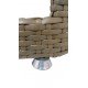 CAMA REDONDA CACHORRO/GATO PEQUENO/MÉDIO ATÉ 12KG 65X65CM FIBRA SINTÉTICA VELUDO NUDE