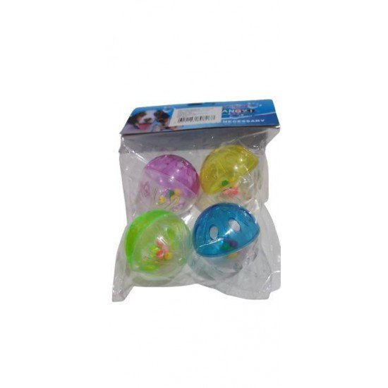 BRINQUEDO CAT TOYS 4 BOLINHAS COM BARULHO