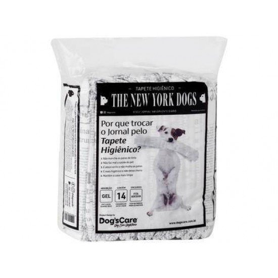 TAPETE HIGIÊNICO DOGS CARE PARA CÃES THE NEW YORK DOGS 14 UNIDADES