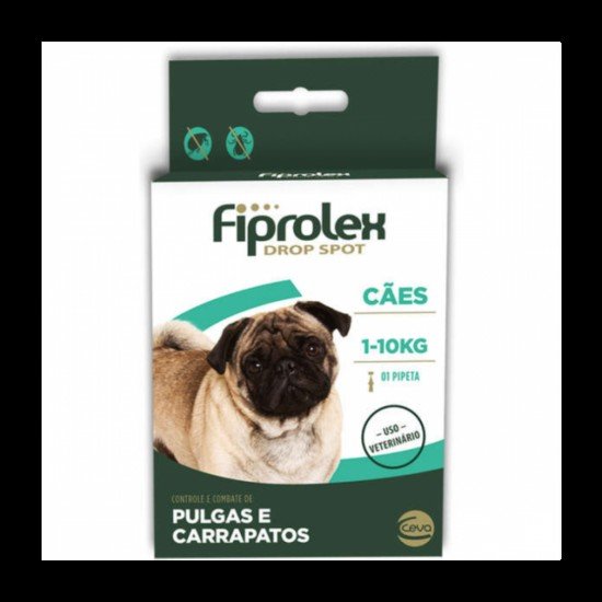 Fiprolex  Antipulgas Fiprolex Cães Drop Spot até 10kg 0,67 ml