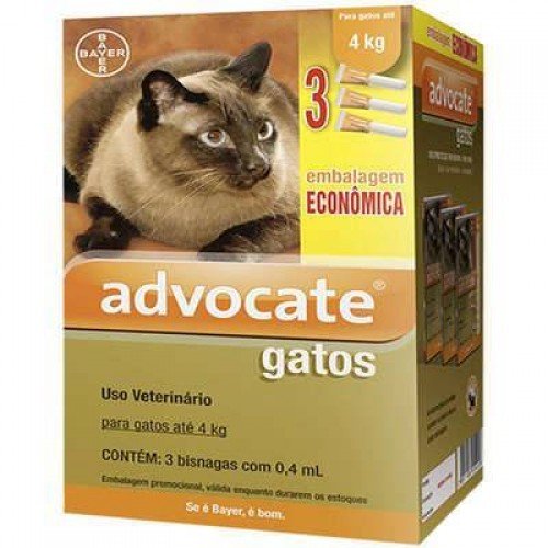 ANTIPULGAS  ADVOCATE PARA GATOS DE ATÉ 4KG 0,4ML