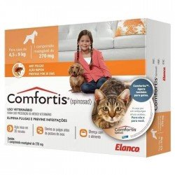 ANTIPULGAS COMFORTIS ELANCO PARA CÃES DE 4,5 A 9KG E GATOS DE 2,8 A 5,4KG