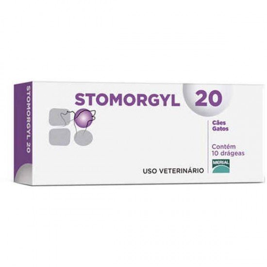 ANTIBIÓTICO MERIAL STOMORGYL 20 PARA CÃES E GATOS - 10 COMPRIMIDOS