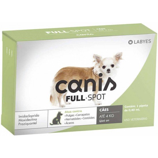 Antiparasitário Labyes Canis Fullspot para Cães de Até 4 kg