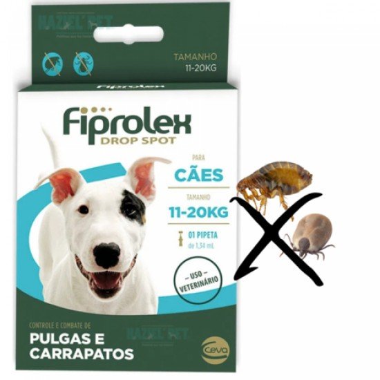 Antipulgas Fiprolex Cães Drop Spot 11 a 20kg 1,34 ml