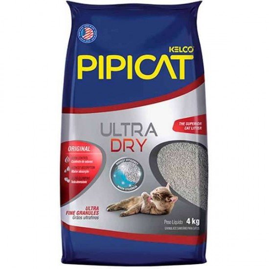AREIA SANITÁRIA KELCO PIPICAT ULTRA DRY 4KG