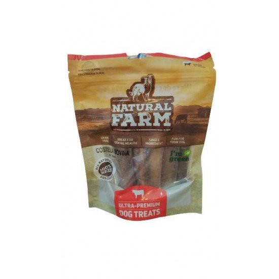 OSSO COSTELA 6 BOVINA COM 6 UNIDADES PARA CÃES NATURAL FARM